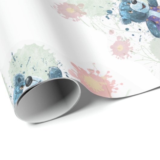 Itsy Bitsy Teddy Bear Willie Geschenkpapier (Rolleneckpunkt)