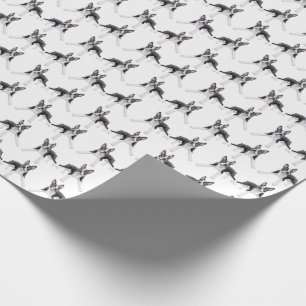 Itty Bitty Boston Terrier HundePackpapier Geschenkpapier