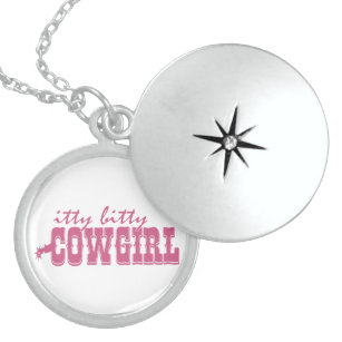 Itty Bitty Cowgirl Necklace. Medaillon