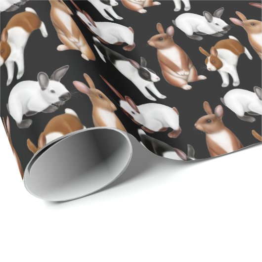 Itty Bitty Häschen-Geschenk-Verpackung Geschenkpapier (Rolleneckpunkt)