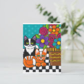 Itty Bitty Kätzchens Postkarte (Stehend Vorderseite)