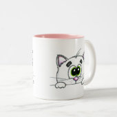 Itty Bitty Kitty-Kaffee-Tasse Zweifarbige Tasse (VorderseiteRechts)
