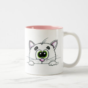 Itty Bitty Kitty-Kaffee-Tasse Zweifarbige Tasse