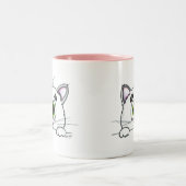 Itty Bitty Kitty-Kaffee-Tasse Zweifarbige Tasse (Mittel)