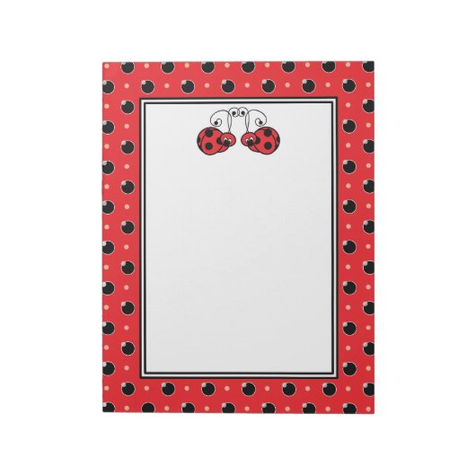 Itty Bitty Ladybug Notepad - Rot Notizblock (Rotiert)