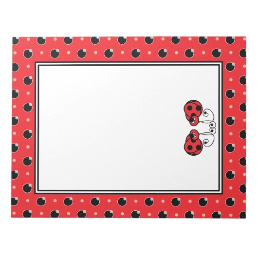 Itty Bitty Ladybug Notepad - Rot Notizblock (Vorderseite)