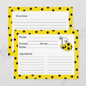 Itty Bitty Ladybug Yellow Recicard Postkarte (Vorne/Hinten)