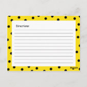 Itty Bitty Ladybug Yellow Recicard Postkarte (Rückseite)