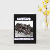 Itty Bitty Pittie Committee Karte (Gelbe Blume)