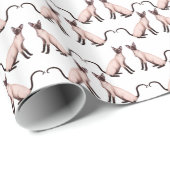 Itty Bitty siamesische Katzen-Packpapier Geschenkpapier (Rolleneckpunkt)