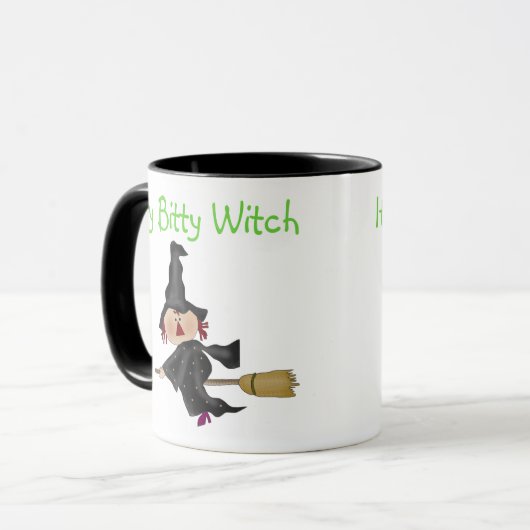 Itty Bitty Witch Tshirts und Gifts Tasse (Vorderseite Links)