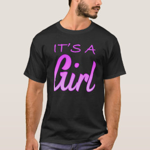 Itu2019s Ein Girl White Black Baby Shower Girl Chi T-Shirt