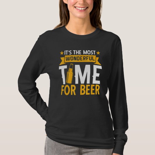 Itu2019s The Most Wonderful Time For Beer Drinking T-Shirt (Vorderseite)