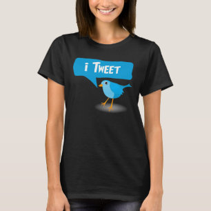iTweet niedliche blaue Twitter-Vogel-Damen-T - T-Shirt