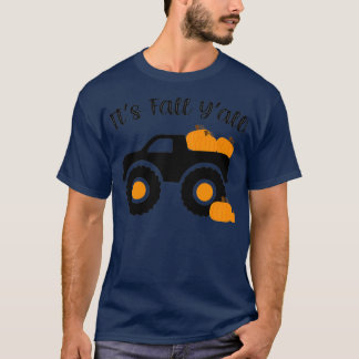Itx27er Herbst Yx27all Monster Truck mit Pumpkins T-Shirt