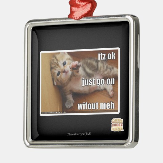 Itz ok, geh einfach ohne mich weiter silbernes ornament (Links)