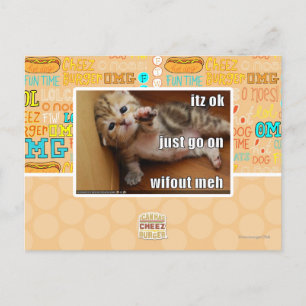 Itz ok, mach einfach weiter, ohne mich postkarte