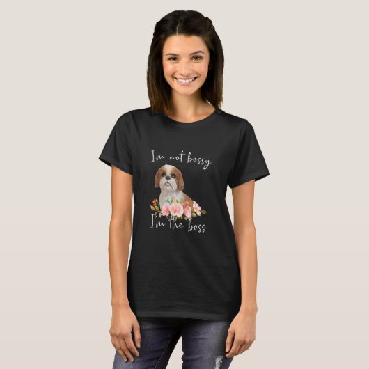 Iu2019m Nicht Bossy Iu2019m Boss Shih Tzu T-Shirt (Vorne ganz)