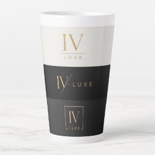 IV LUXE Logo Tasse - Schwarze und goldene Luxusaus