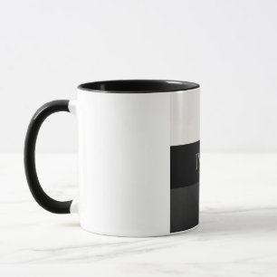 IV LUXE Logo Tasse - Schwarze und goldene Luxusker