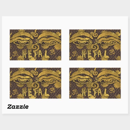 IV - NEPAL RECHTECKIGER AUFKLEBER (Blatt)