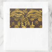 IV - NEPAL RECHTECKIGER AUFKLEBER (Tasche)