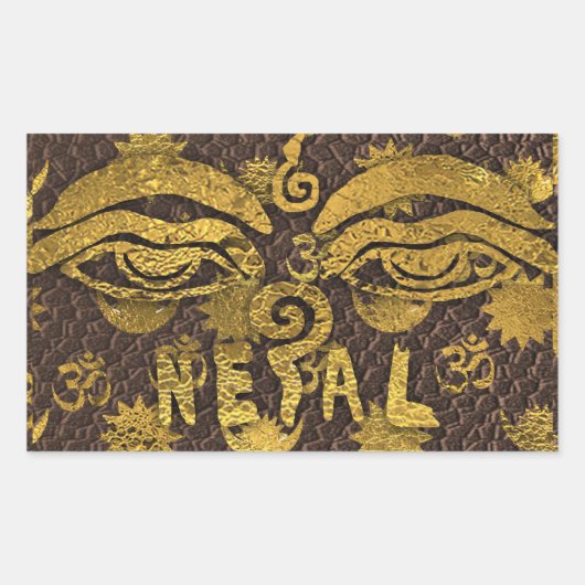 IV - NEPAL RECHTECKIGER AUFKLEBER (Vorderseite)