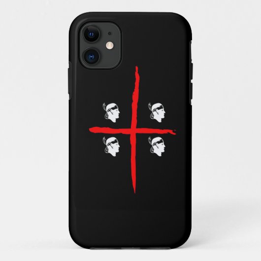 IV - Sardegna 4 Mori Schwarzes Case-Mate iPhone Hülle (Rückseite)