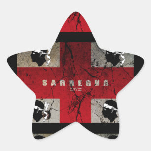 IV - SARDEGNA-Kosten Stern-Aufkleber