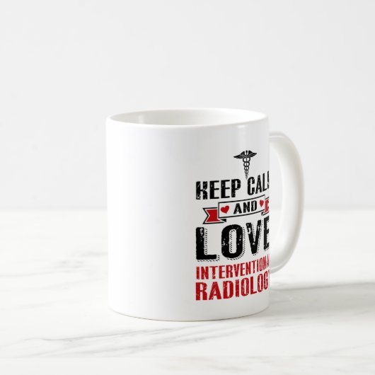 IV Technische interventionelle radiologische Liebe Kaffeetasse (VorderseiteRechts)