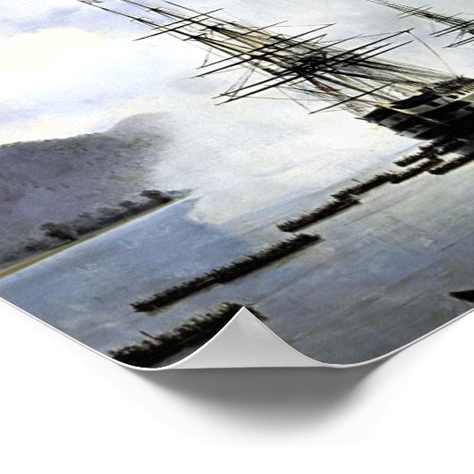 Ivan Aivazovsky - Die Landung in Subashi Poster (Ecke)