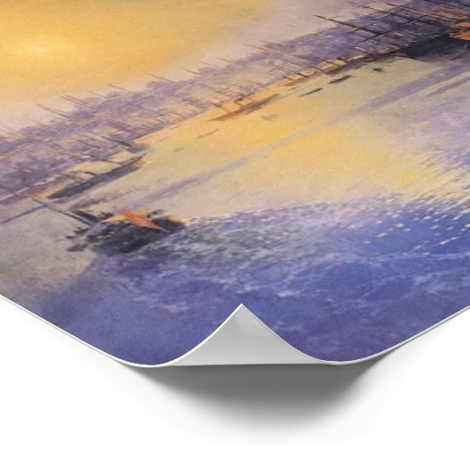 Ivan Aivazovsky - Konstantinopel Sunset Poster (Ecke)