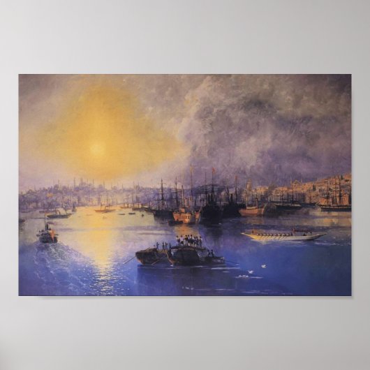 Ivan Aivazovsky - Konstantinopel Sunset Poster (Vorne)