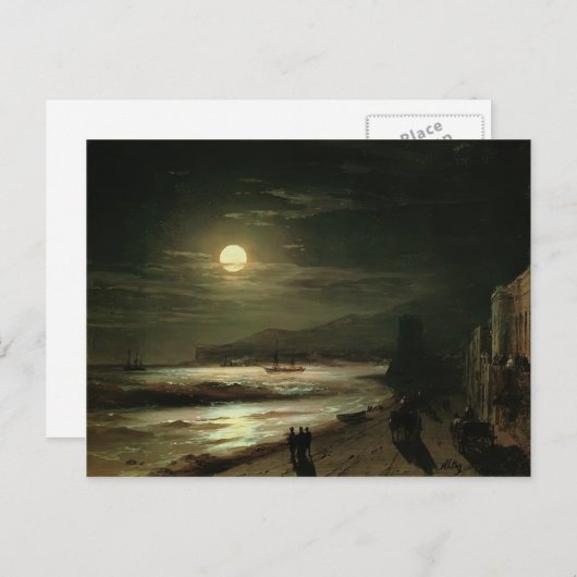 Ivan Aivazovsky - Mondnacht Postkarte (Vorne/Hinten)