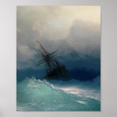 Ivan Aivazovsky - Schiff am Sturmsee Poster (Vorne)