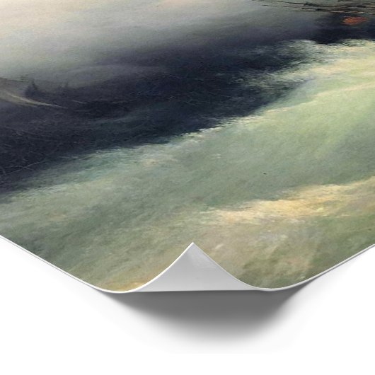 Ivan Aivazovsky - Schiffe im Sturm Poster (Ecke)