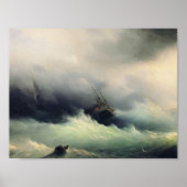 Ivan Aivazovsky - Schiffe im Sturm Poster (Vorne)