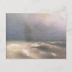 Ivan Aivazovsky - Tempest an der Küste von Nizza Postkarte