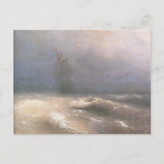 Ivan Aivazovsky - Tempest an der Küste von Nizza Postkarte (Vorderseite)