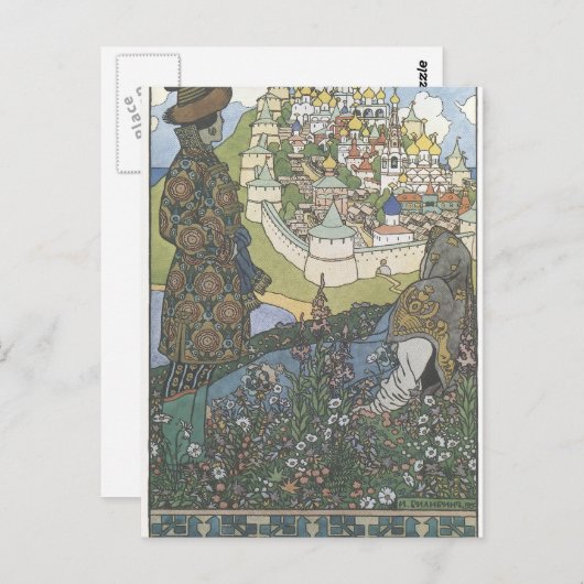 Ivan Bilibin: Illustration der Geschichte Postkarte (Vorne/Hinten)