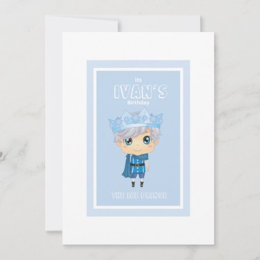 Ivan der Eisprinz Einladung zum Geburtstag (Vorderseite)