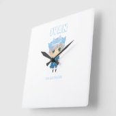 Ivan, die Babywange des Eisprinzen Quadratische Wanduhr (Winkel)