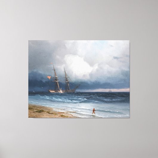 Ivan Konstantinovich Aivazovsky - Ship by Sea Leinwanddruck (Vorderseite)