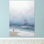 Ivan Konstantinovich Aivazovsky - Stürmische Küste Leinwanddruck (Insitu (Holzboden))