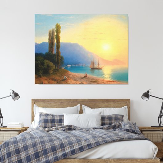 Ivan Konstantinovich Aivazovsky - Sunset Over Yalt Leinwanddruck (Insitu (Schlafzimmer))