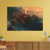 Ivan Konstantinovich Aivazovsky - The Disembarkati Leinwanddruck (Insitu (Wohnzimmer))