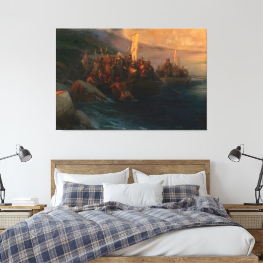 Ivan Konstantinovich Aivazovsky - The Disembarkati Leinwanddruck (Insitu (Schlafzimmer))