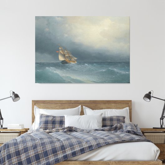 Ivan Konstantinovich Aivazovsky - The Lifting Stor Leinwanddruck (Insitu (Schlafzimmer))