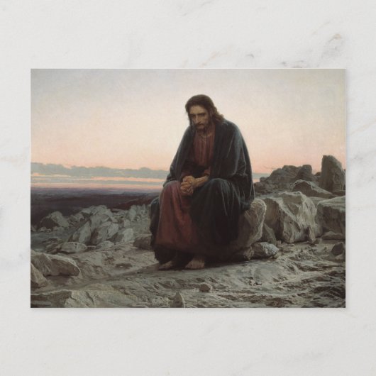 Ivan Kramskoy - Christus in der Wildnis - Schöne K Postkarte (Vorderseite)