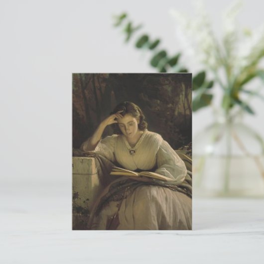 Ivan Kramskoy - Reading Postkarte (Stehend Vorderseite)